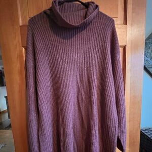 Torrid Cozy Purple Turtleneck Sweater